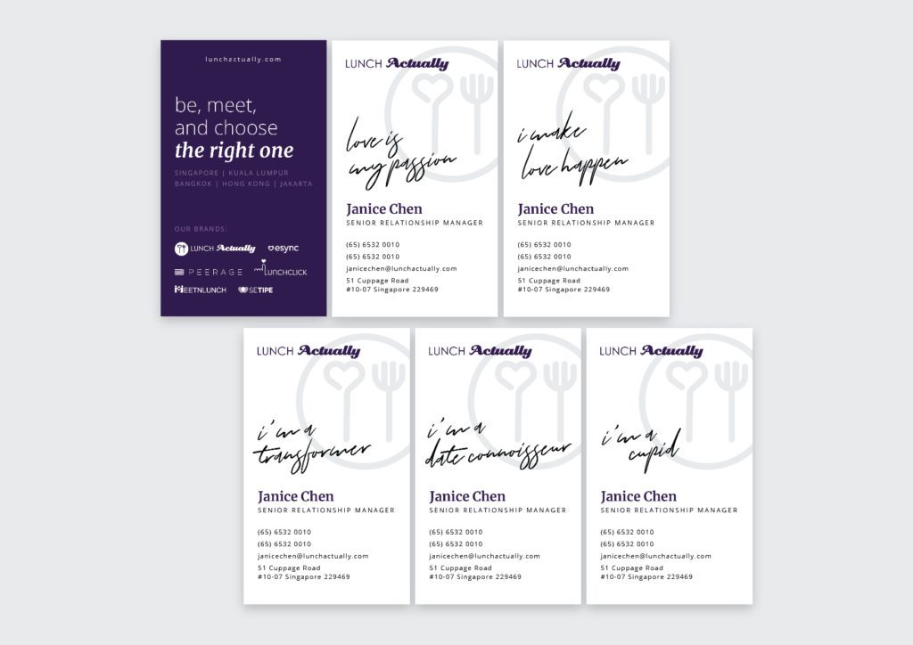 lunch actually new business card